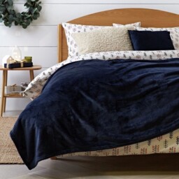 Dreamscene Luxury Wathnv99 Waffle Blanket - Blue, 150 X 200cm