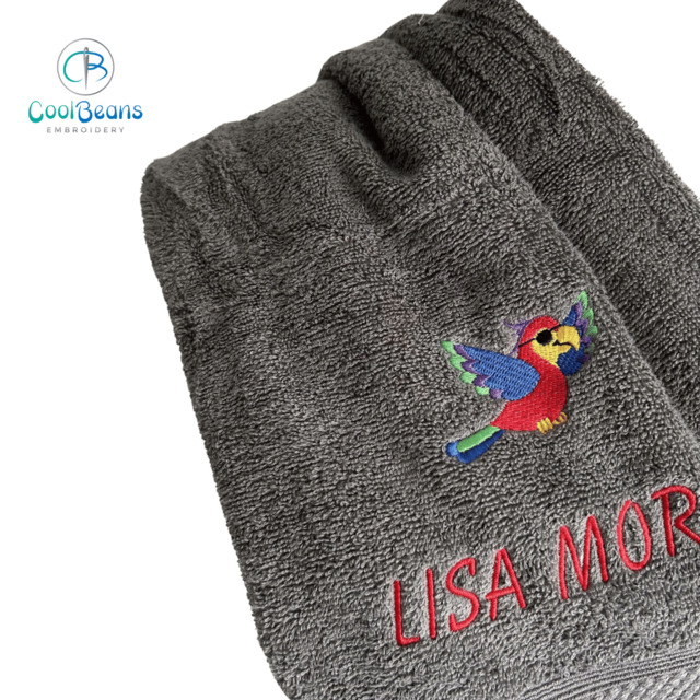 Parrot Towel - Personalised - Flannel / Hand Towel / Bath Towel