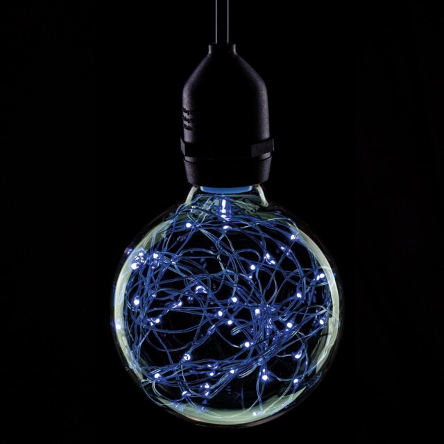 Prolite 1.7w Led G95 Poly Star Polycarbonate Lamp, Blue