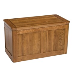 Large Blanket Box, Solid Oak Wooden Storage With Lid, Toy Storage