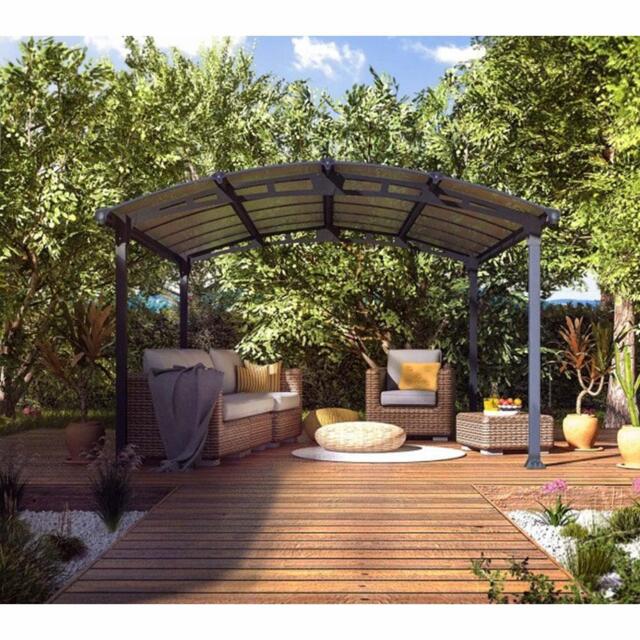 Garden Gazebo 12ft X 14ft Palram Canopia Tucson 4300 Open Grey