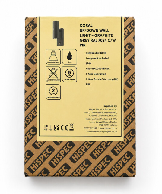 Hispec Led Outdoor Mains Powered Ip44 Waterproof Rated Light,pir -