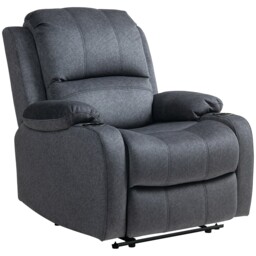 Homcom Recliner Armchair For Living Room, Recliner Chair With Cup