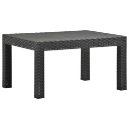 Garden Table Anthracite Pp Rattan Outdoor Coffee Tea Couch Lounge