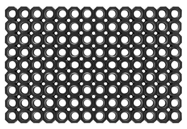 Groundsman Indoor Outdoor Rubber Ring Non-slip Door Floor Mat - 60cm X