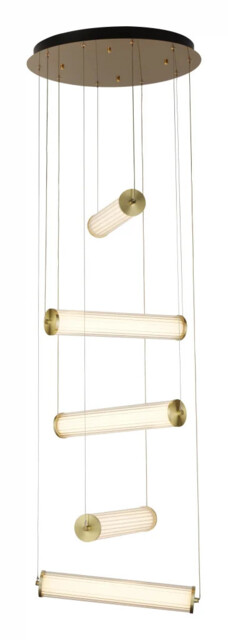 Ceiling Light Gold Clamp Led 5 Searchlight 63125-5go