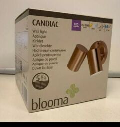 Candiac Copper Effect Mains-powered Led External Double Wall Light