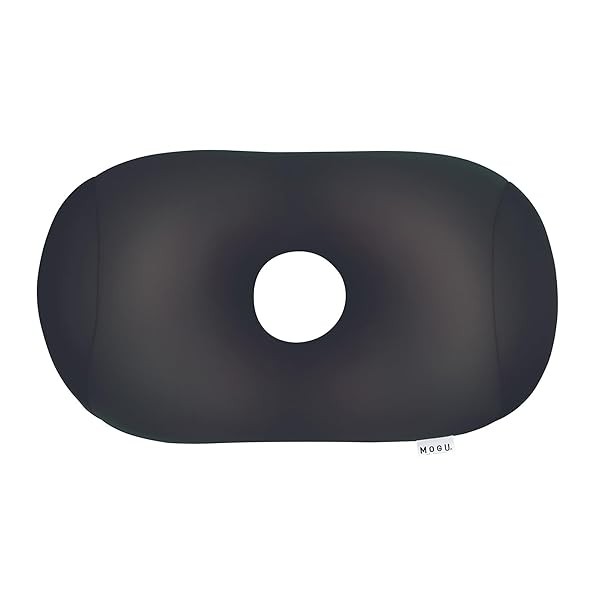Mogu Hole Pillow Bk Black Bean Cushion (35x28x14cm) Made In Japan