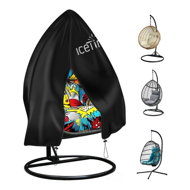 Icetimer Egg Chair Cover - Waterproof, Windproof, Heavy Duty 190x115cm