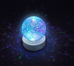Glitter Snow Globe Mood Light - Led Color Changing, 10cm Desktop