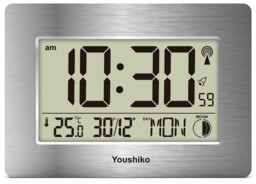 Youshiko Radio Controlled Wall Clock (official Uk 23 X 16 X 2.5 Cm,