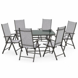 Henley 6 Seater Garden Furniture Set – Reclining Folding Chairs &