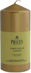 Prices Large Metallic Gold Pillar Candle 6 Inch 50 Hour Burn Time
