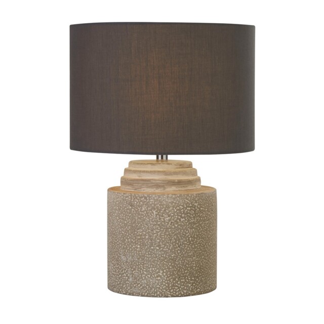 Grey Cement Table Lamp With Grey Shade