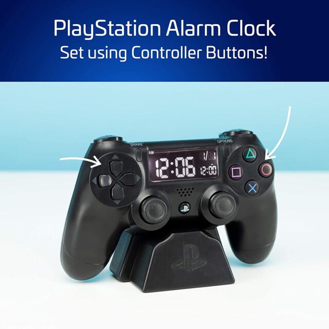 Playstation Ps4 Kids Digital Alarm Clock Led Battery Time Night Light