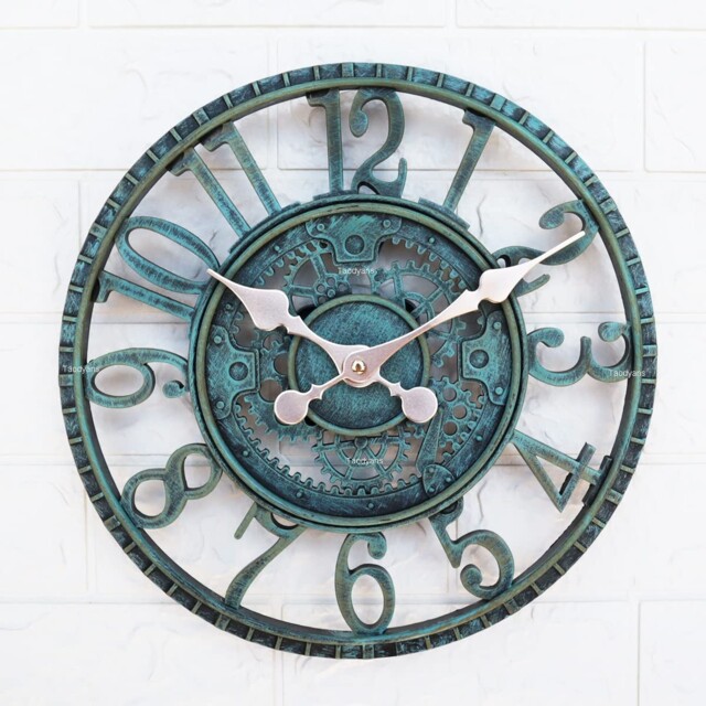 Taodyans Outdoor Wall Clock 12 In Outside Waterproof Garden Clock