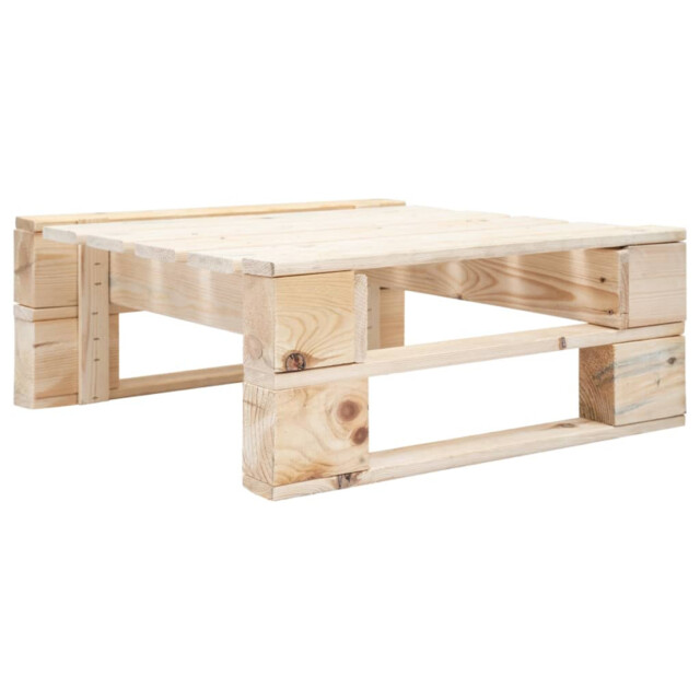 Garden Pallet Ottoman Light Brown 60x60x25cm Impregnated Pinewood