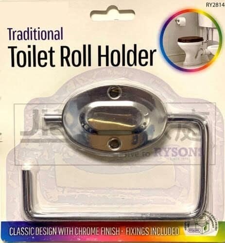 Chrome Wall-mount Toilet Bathroom Paper Roll Holder Rack With Screw