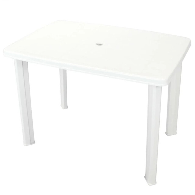 Modern Plastic 1m Outdoor Patio Garden Dining Table With Umbrella Hole