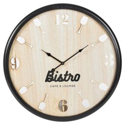 60cm Large Round Wooden Wall Clock Modern World Time Home Office