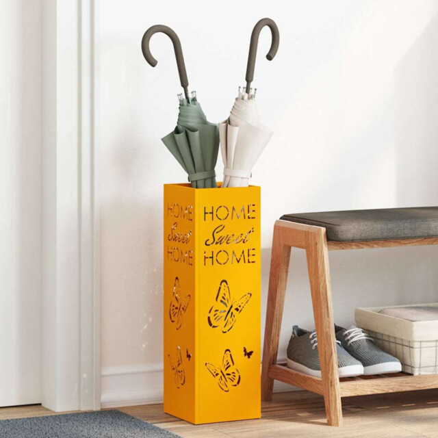 Modern Metal Umbrella Stand Holder With Storage Compartments Hallway