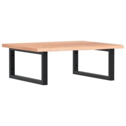 Basin Shelf Wall Mounted Bathroom Countertop steel And solid Wood Oak