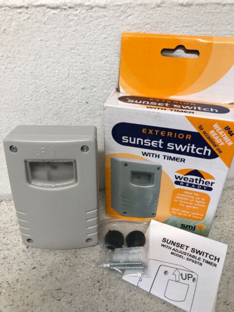 Smj Exterior Sunset Switch With Timer Ideal To Use With Garden
