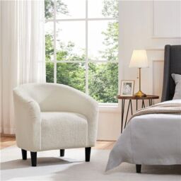 Tub Chair Armchair Boucle Club Chair For Living Room Dining Room