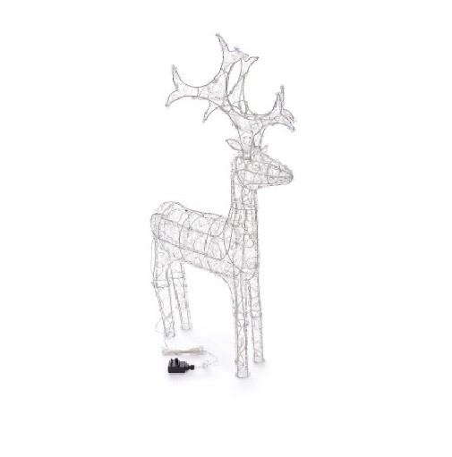 Outdoor Reindeer Christmas Decoration - Warm White - 90cm