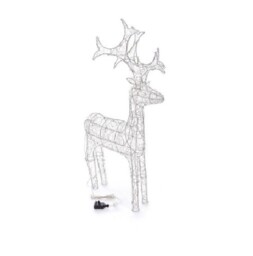 Outdoor Reindeer Christmas Decoration - Warm White - 90cm