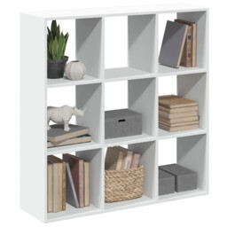 Room Divider Bookcase White 102x29x103.5 Cm Engineered Wood Vidaxl
