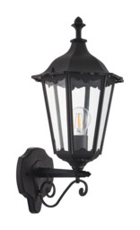Outdoor Light Black Burford Wall Ip44 Matt Lantern Endon 76546