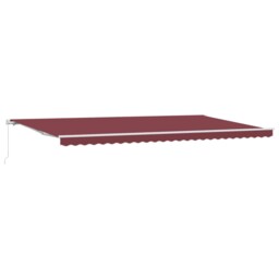 Manual Retractable Awning Outdoor Privacy Screen Burgundy 500x300 Cm