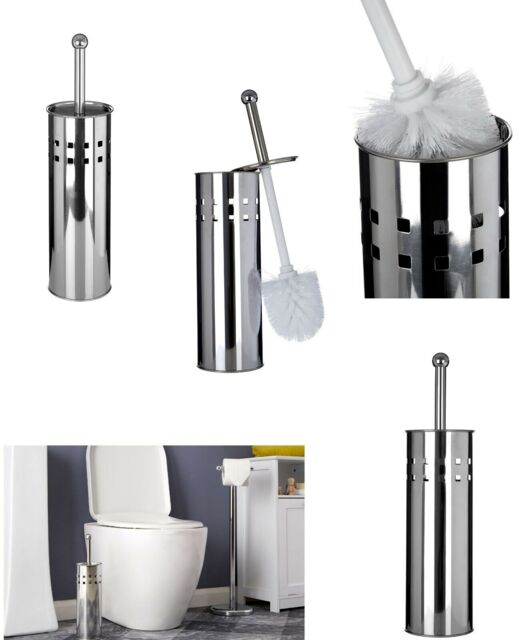 Square Design Stainless Steel Toilet Brush And Holder Bathroom