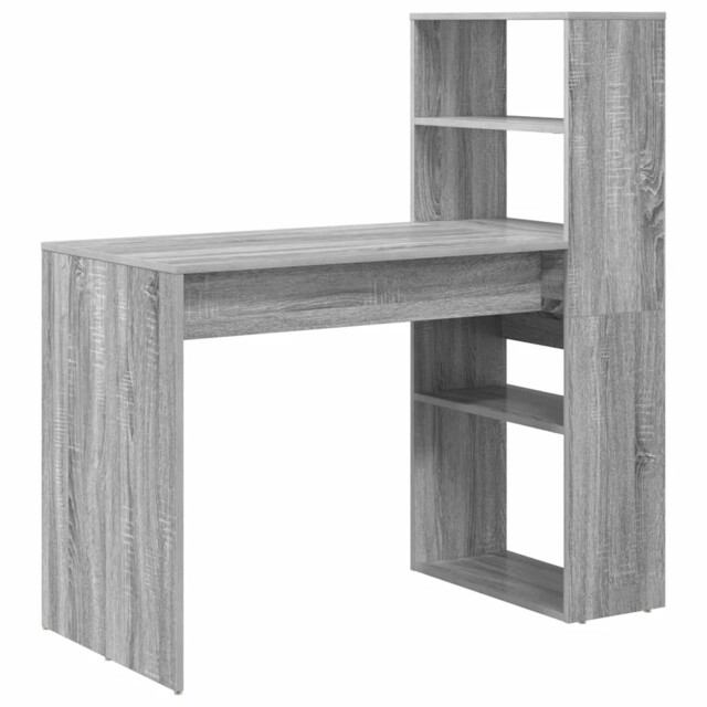Desk With Shelf With Storage Engineered Wood Study Modern Writing Home