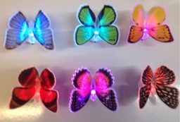 2 X Fibre Optic Led Light Up Colour Changing Unique Butterfly Flashing