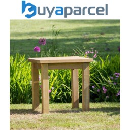 Zest Emily Wooden Coffee Drinks Side Table Garden Patio Square 60cm