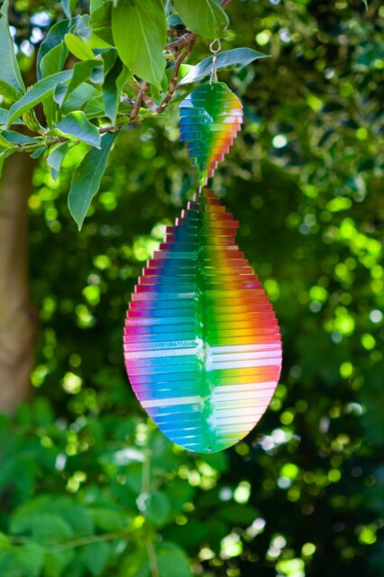 Rainbow Wave Wind Spinner Decoration 45cm Outdoor Indoor Smart Garden