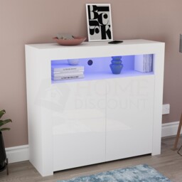 Led Sideboard High Gloss Buffet Cupboard Display Cabinet Tv Unit Stand