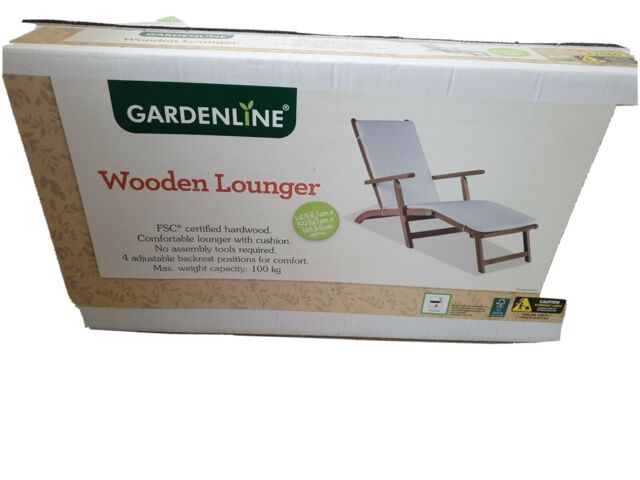 Garden Sun Lounger Bed - Adjustable Reclining Outdoor…