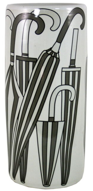 Umbrella Stand Brolly Walking Stick Cane Holder Storage Ceramic Grey