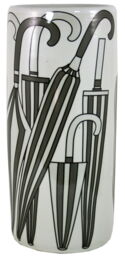 Umbrella Stand Brolly Walking Stick Cane Holder Storage Ceramic Grey