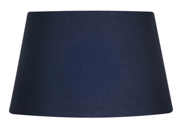 "Lampshade Blue 14"" Tapered Navy Premium Cotton 355mm Oaks Lighting"