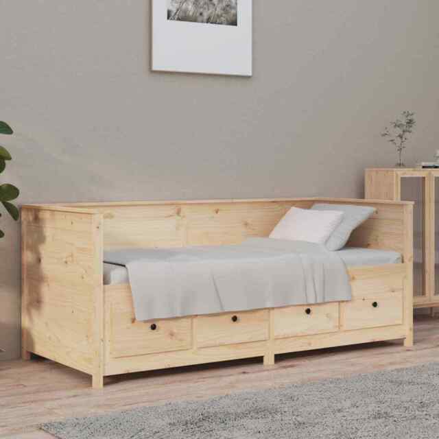 Day Bed 75x190 Cm Solid Wood Pine Vidaxl