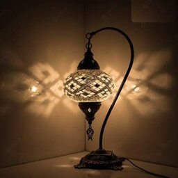 Turkish Moroccan Mosaic Lamp Handmade Tiffany Colorful Glass Desk
