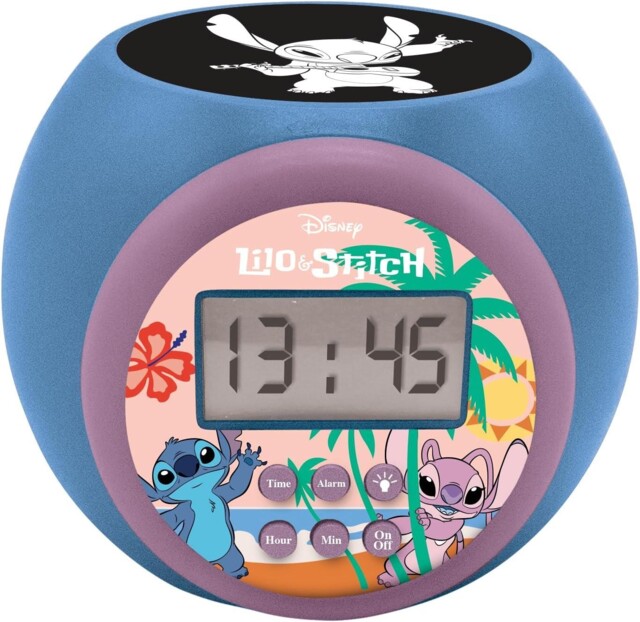 Lexibook Disney Stitch Children's Projector Clock With Timer - Rl977d