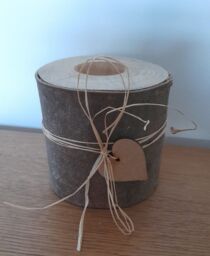 Handmade Wood Natural Tea Light Candle Holder. 10cmx10cm Wedding