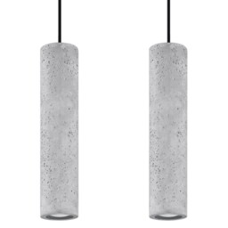 Indoor Ceiling Lamp Luvo 2 Concrete Grey Gu10 Led Sollux Lighting