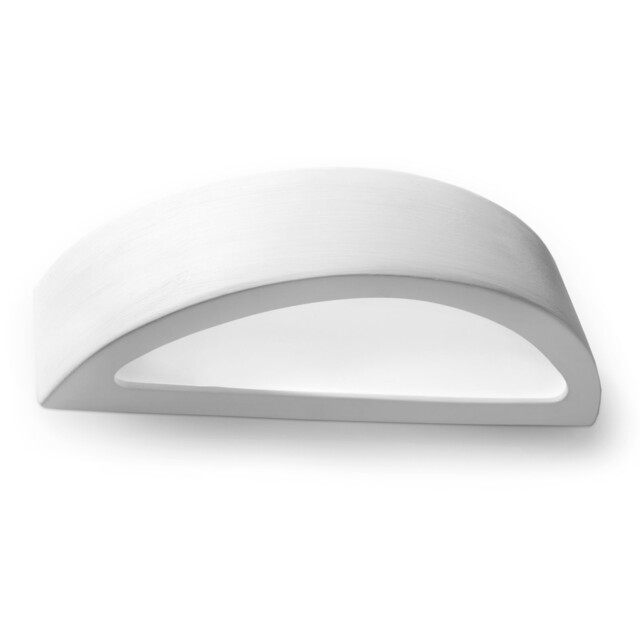 Wall Lamp White Ceramic & Glass 38x9x15 Cm Paintable Classic Led E27