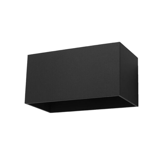 Wall Lamp Quad Maxi Black Aluminium Rectangular Gu10 Led Sollux Light
